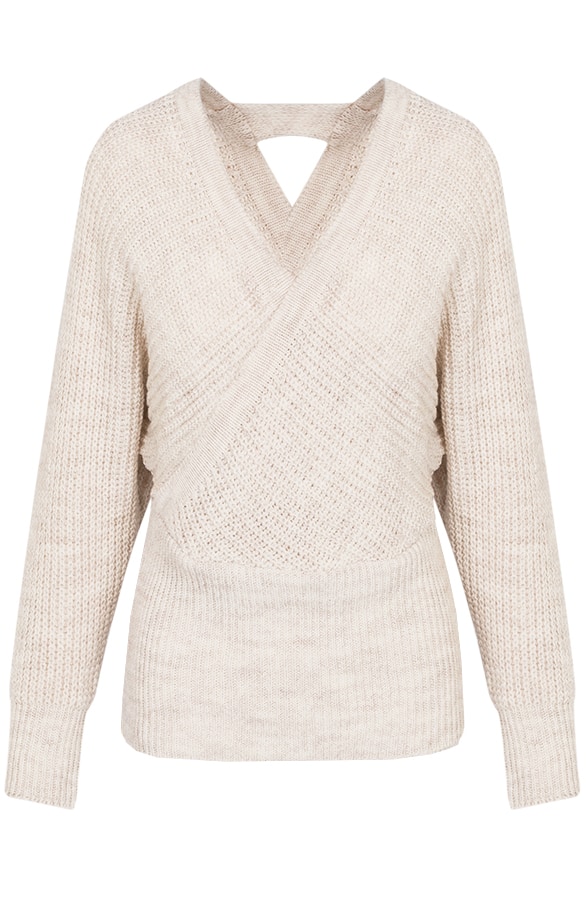 Gebreide Trui Dames Beige – shoparchief