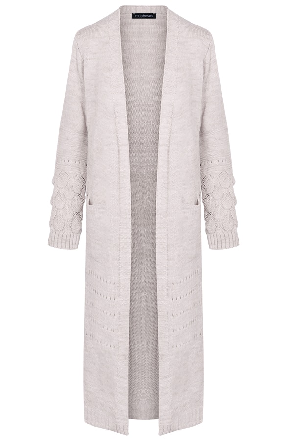 Lang Vest Gebreid Creme – shoparchief