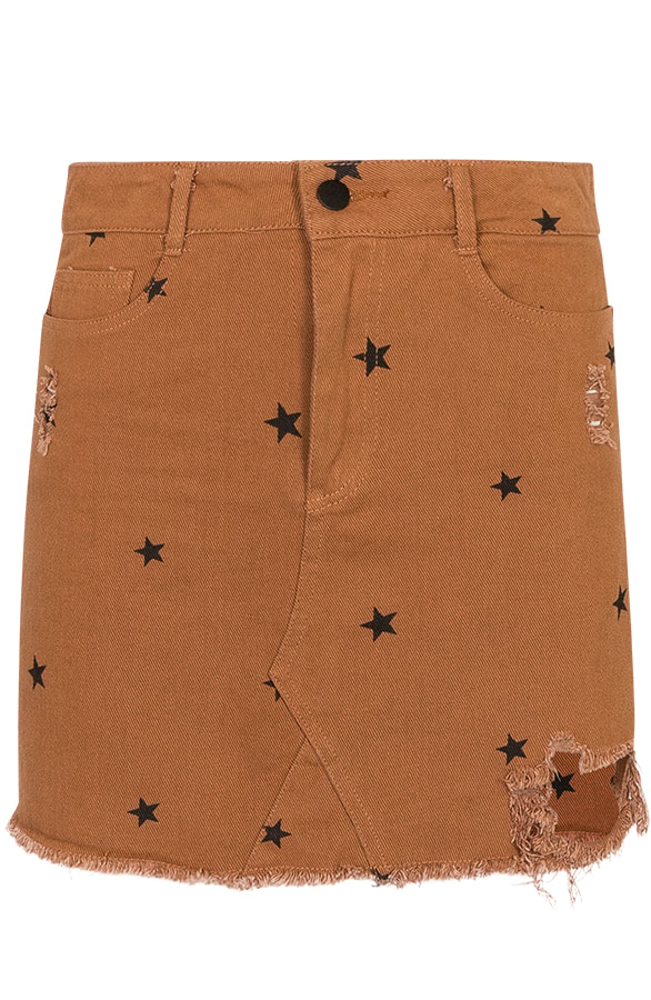 Sterren Spijkerrok Cognac – shoparchief