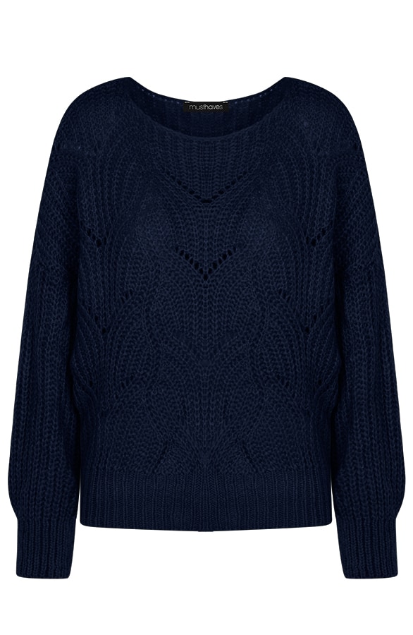 Trui Met Motief Marineblauw – shoparchief