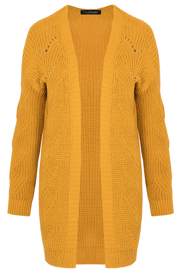 Vest Met Motief Okergeel – shoparchief