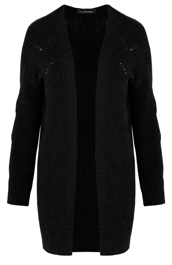 Vest Met Motief Zwart – shoparchief