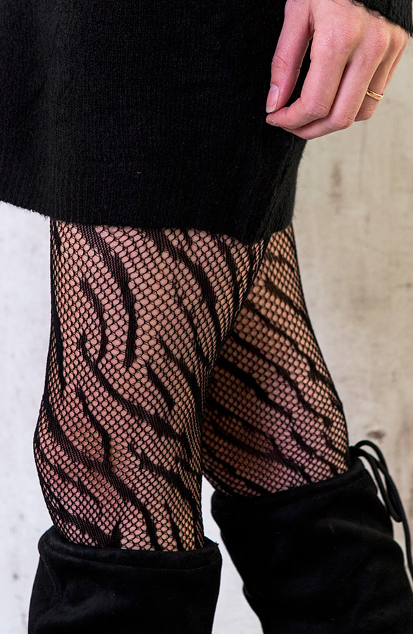 Zebra Panty Zwart – shoparchief