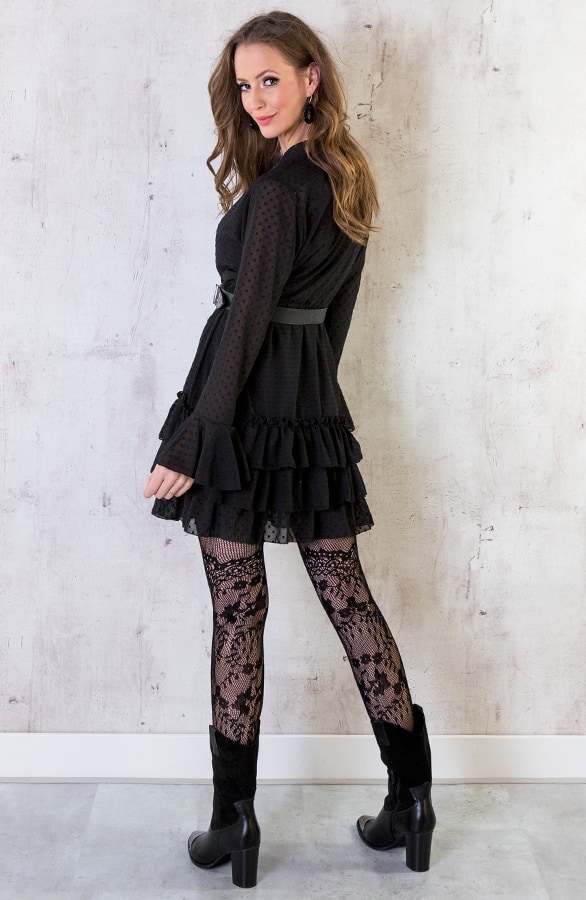 Bloemen Panty Zwart – shoparchief, foto 5