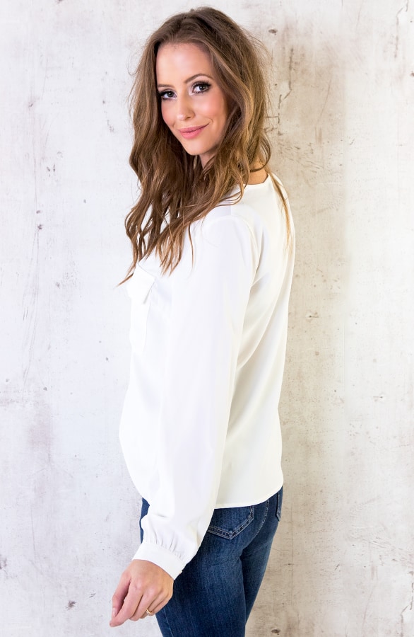 Blouse Dames Wit – shoparchief, foto 3