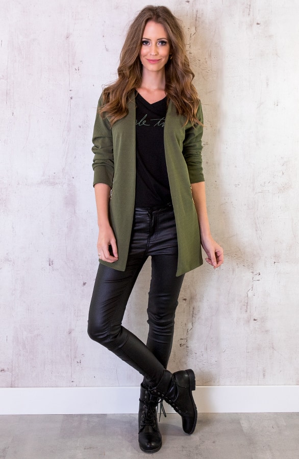 Blazer Met Rits Legergroen – shoparchief, foto 7