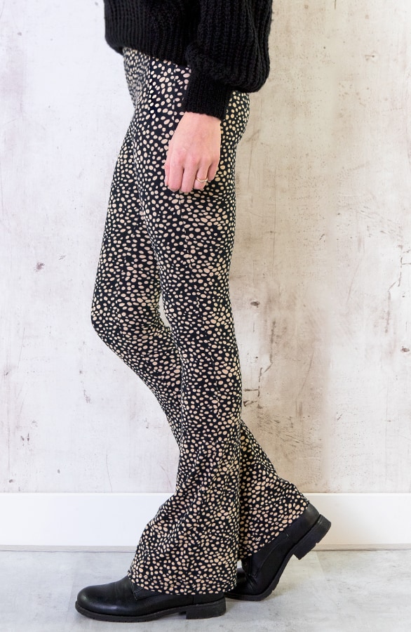 Flared Broek Cheetah Zwart – shoparchief, foto 2