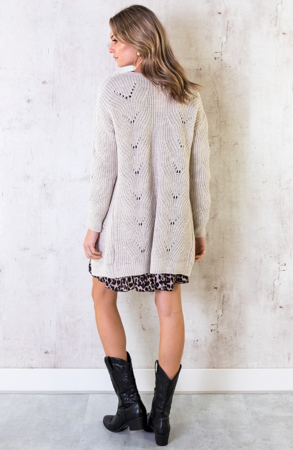 Vest Met Motief Creme – shoparchief, foto 4