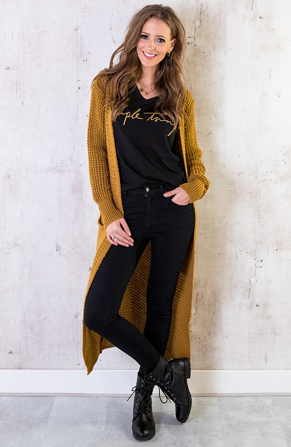 Overknee Vest Dames Okergeel – shoparchief, foto 6
