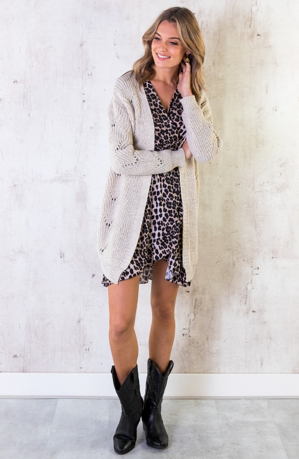 Vest Met Motief Creme – shoparchief, foto 2