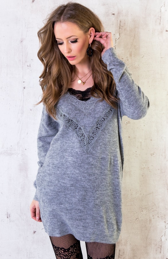 Tuniek Met Kant Grijs – shoparchief, foto 2