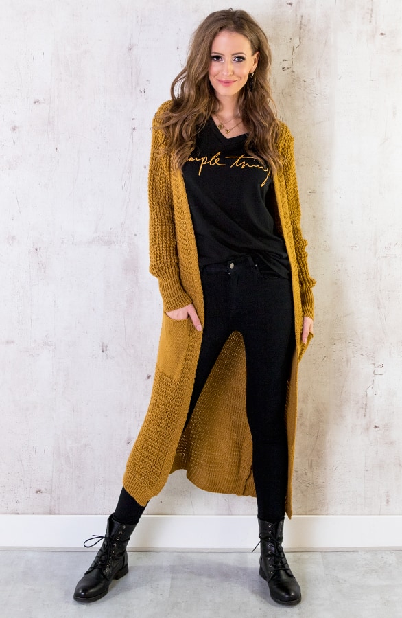 Overknee Vest Dames Okergeel – shoparchief, foto 3