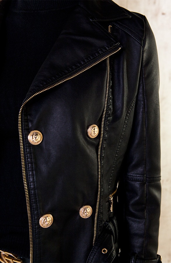 Leren Biker Jacket Exclusive – shoparchief, foto 5