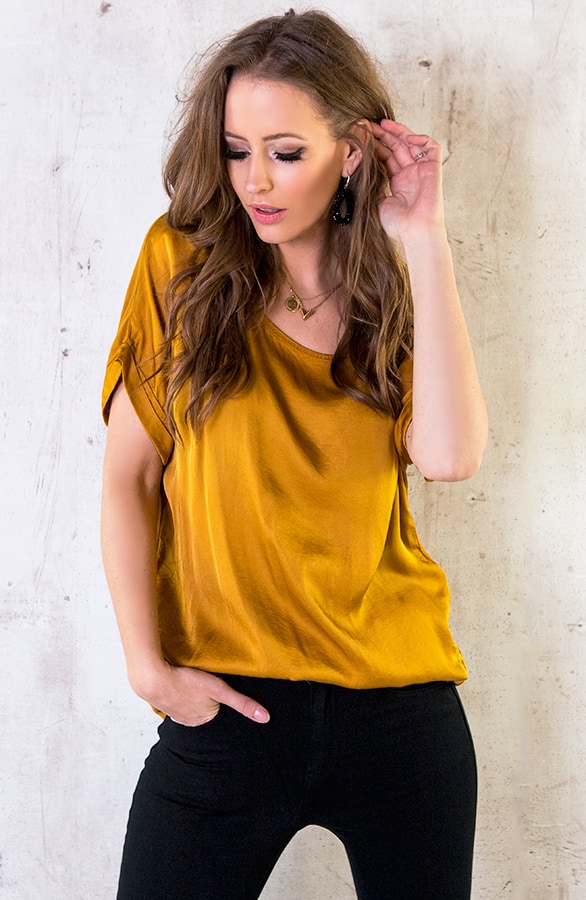 Silk Touch Tuniek Okergeel – shoparchief, foto 3