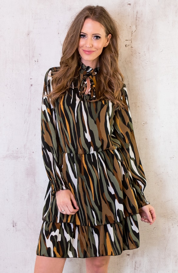 Print Jurk Legergroen – shoparchief, foto 6