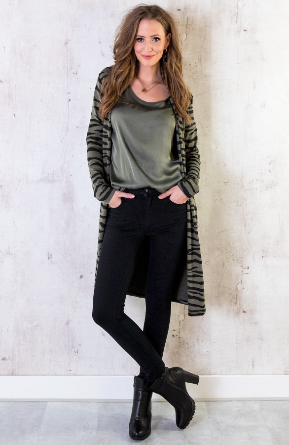 Zebra Vest Legergroen – shoparchief, foto 3