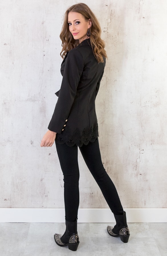 Blazer Met Kant Zwart – shoparchief, foto 6