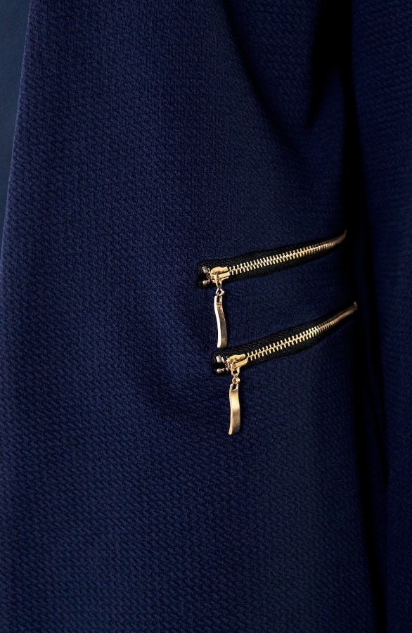 Blazer Met Rits Marine – shoparchief, foto 4