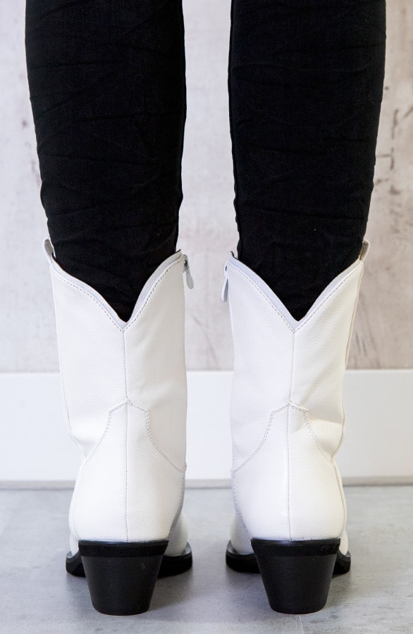 Cowboylaarzen Dames Wit – shoparchief, foto 4