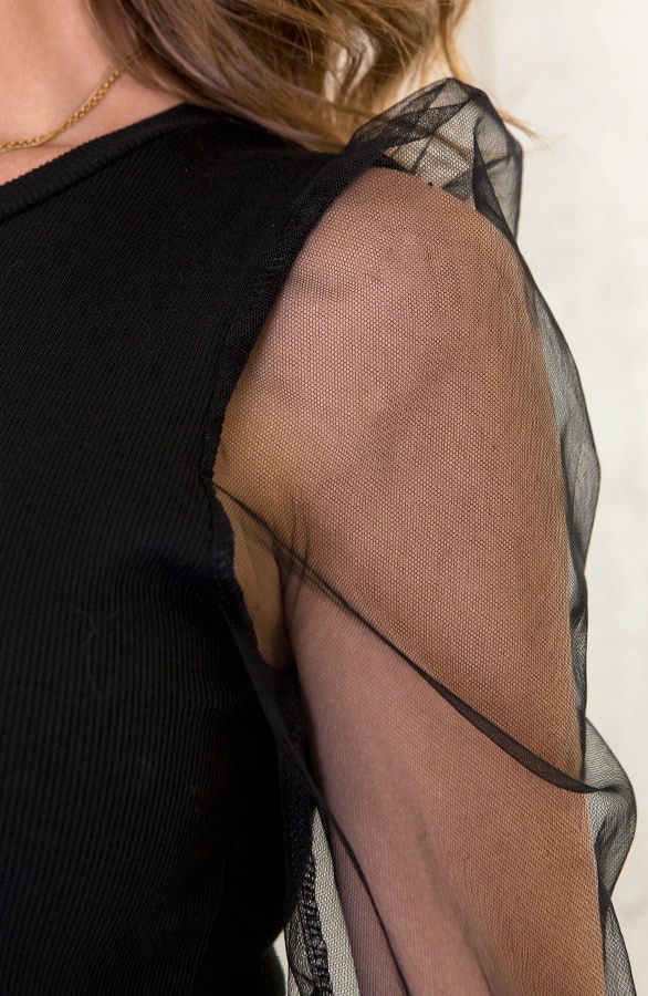 Jurk Tule Deluxe Zwart – shoparchief, foto 4