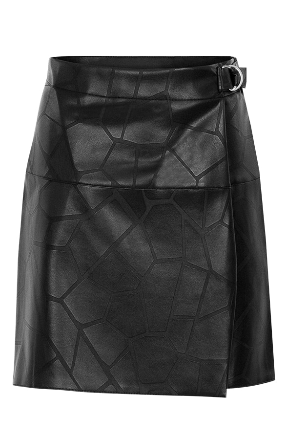 Leren Rok Giraffe Zwart – shoparchief