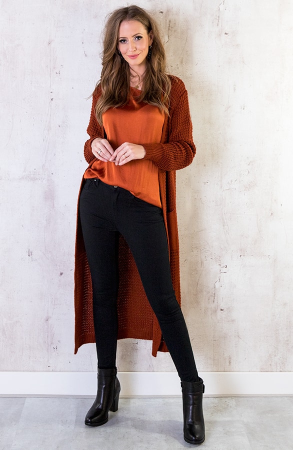 Overknee Vest Dames Terracotta – shoparchief, foto 5