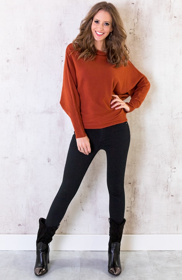 Oversized Soft Trui Terracotta – shoparchief, foto 5