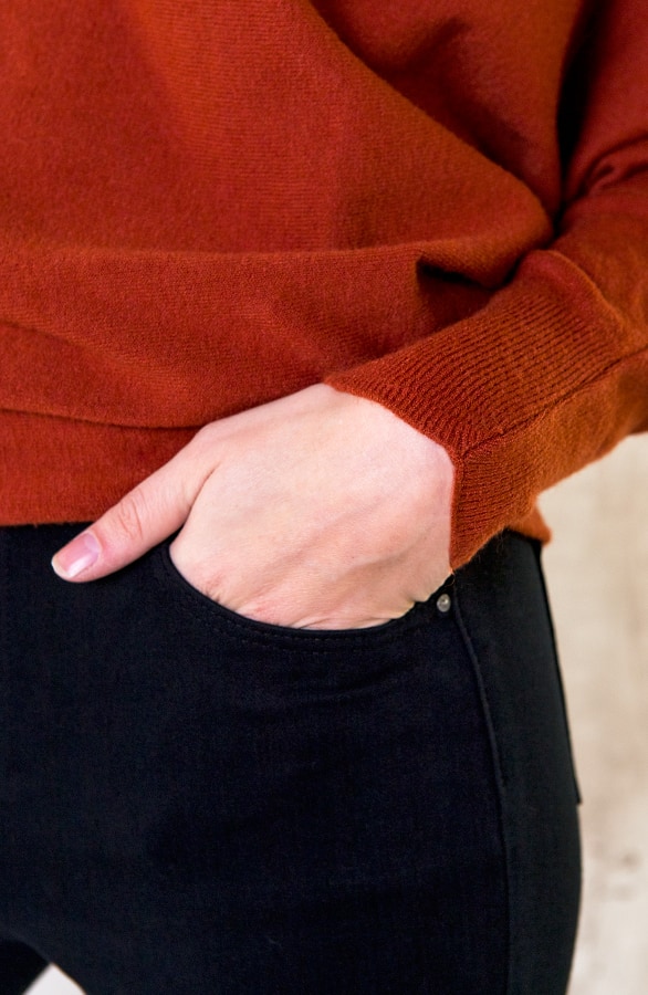 Oversized Soft Trui Terracotta – shoparchief, foto 6