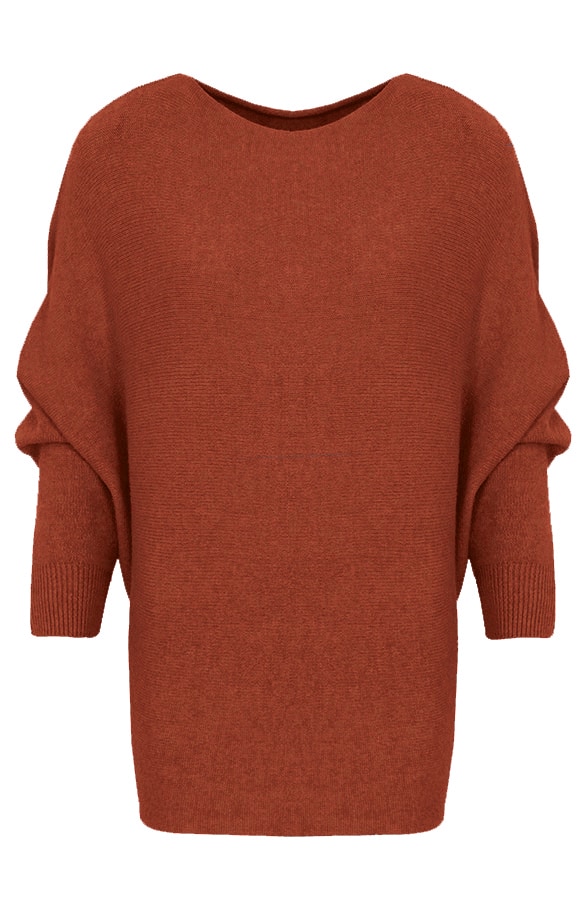Oversized Soft Trui Terracotta – shoparchief