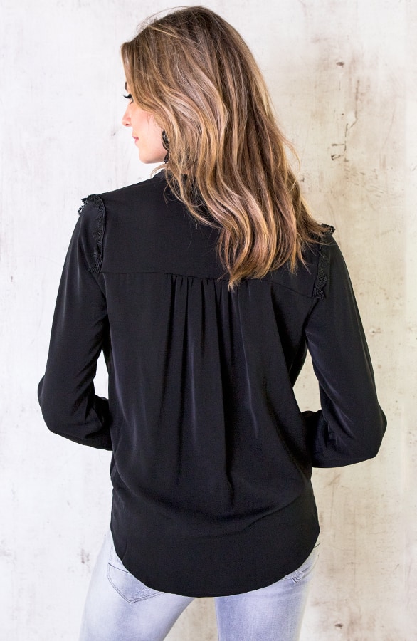Overslag Blouse Zwart – shoparchief, foto 4