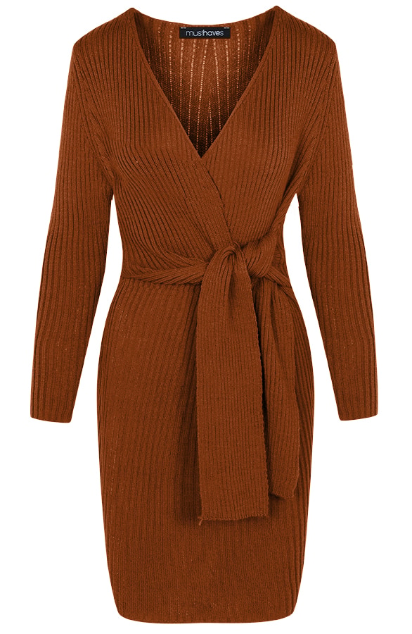 Strikjurk Gebreid Cognac – shoparchief