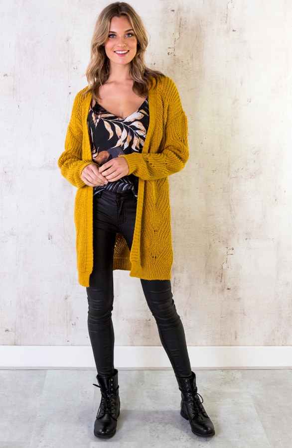 Vest Met Motief Okergeel – shoparchief, foto 6