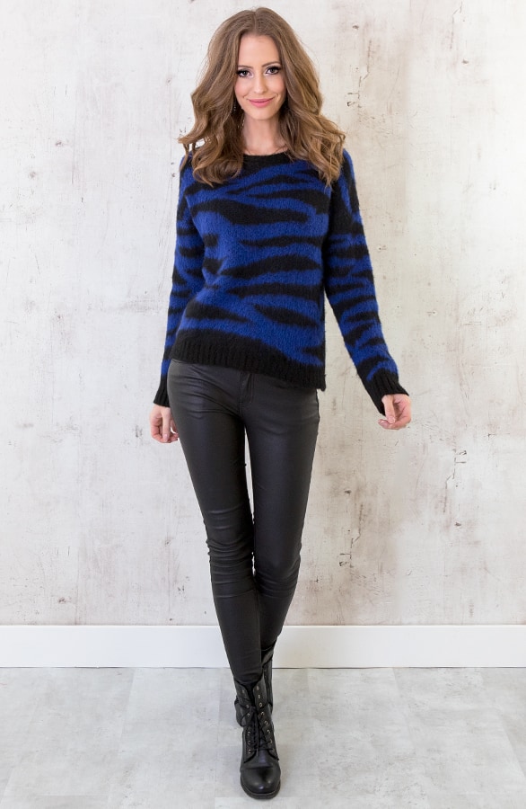 Zebra Trui Dames Kobalt – shoparchief, foto 4