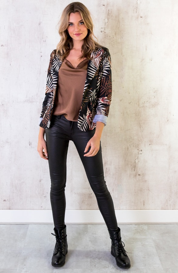 Palm Blazer Zwart Cognac – shoparchief, foto 6