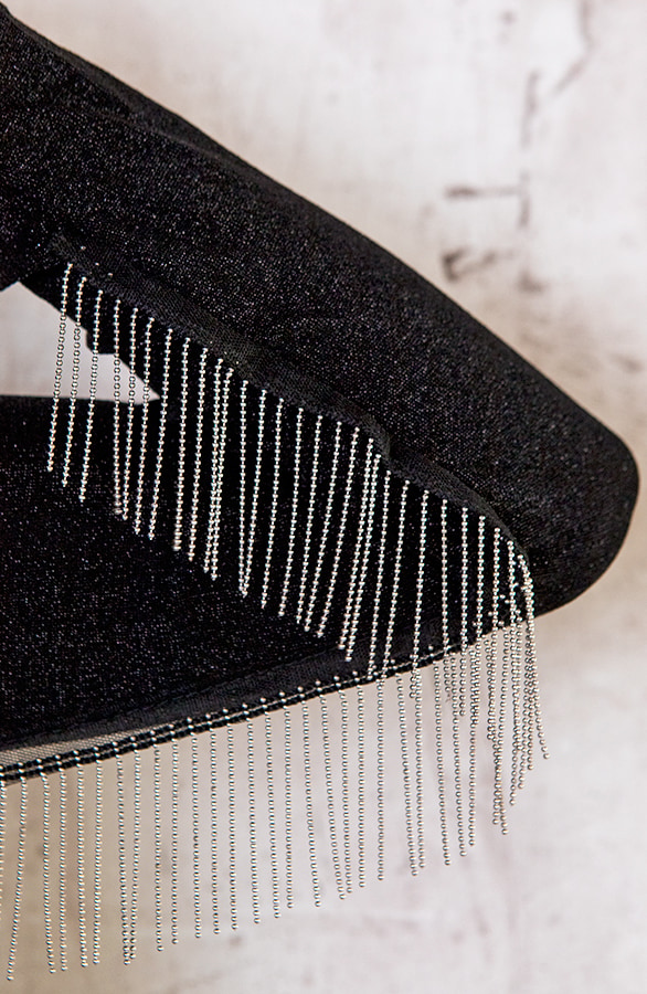 Coltrui Metal Fringe Zwart – shoparchief, foto 4