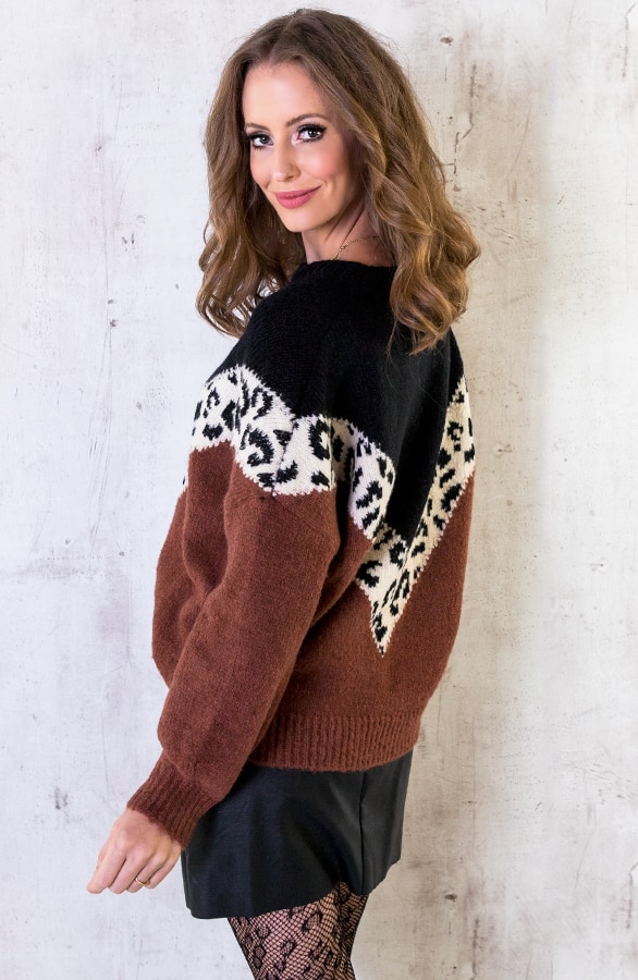 Oversized Trui Panter Terracotta – shoparchief, foto 2