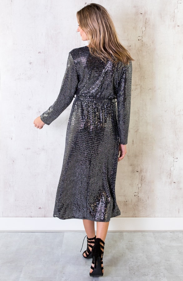 Glitter Jurk Exclusive Zilver – shoparchief, foto 4