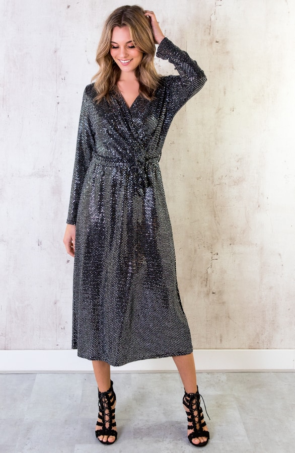 Glitter Jurk Exclusive Zilver – shoparchief, foto 2