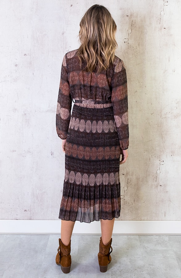 Maxi Print Jurk Bruin – shoparchief, foto 6