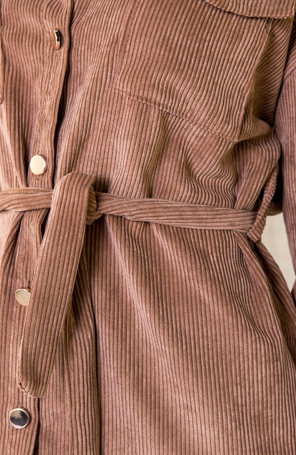 Corduroy Jurk Camel – shoparchief, foto 4
