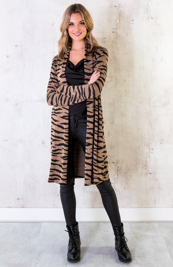 Zebra Vest Taupe – shoparchief, foto 2