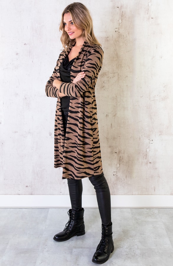 Zebra Vest Taupe – shoparchief, foto 3