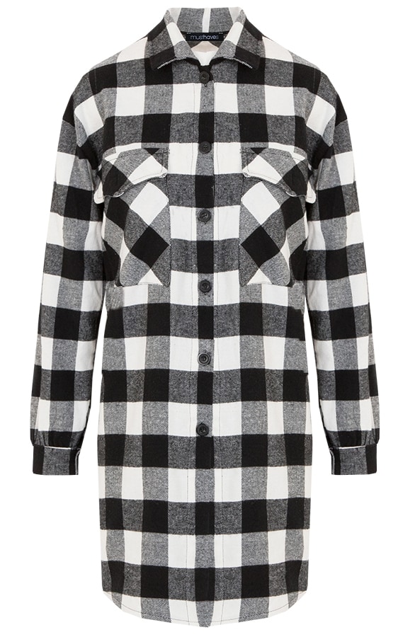 Blouse Geruit Zwart Wit – shoparchief