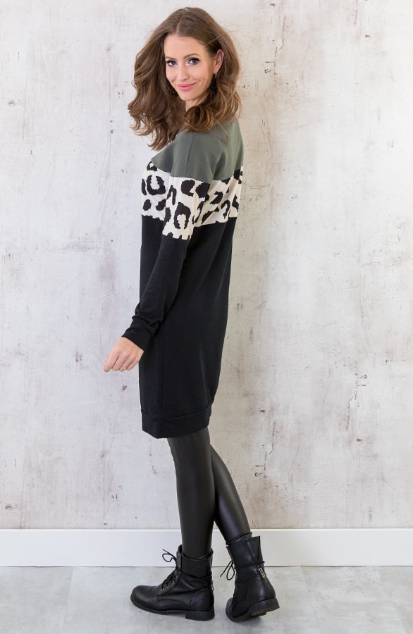 Jurk Panter Streep Legergroen – shoparchief, foto 4