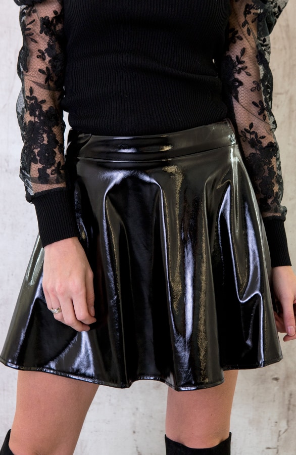 Lak Rok Dames Zwart – shoparchief, foto 2