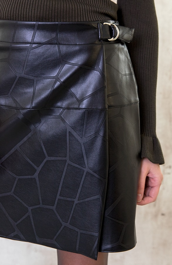 Leren Rok Giraffe Zwart – shoparchief, foto 6