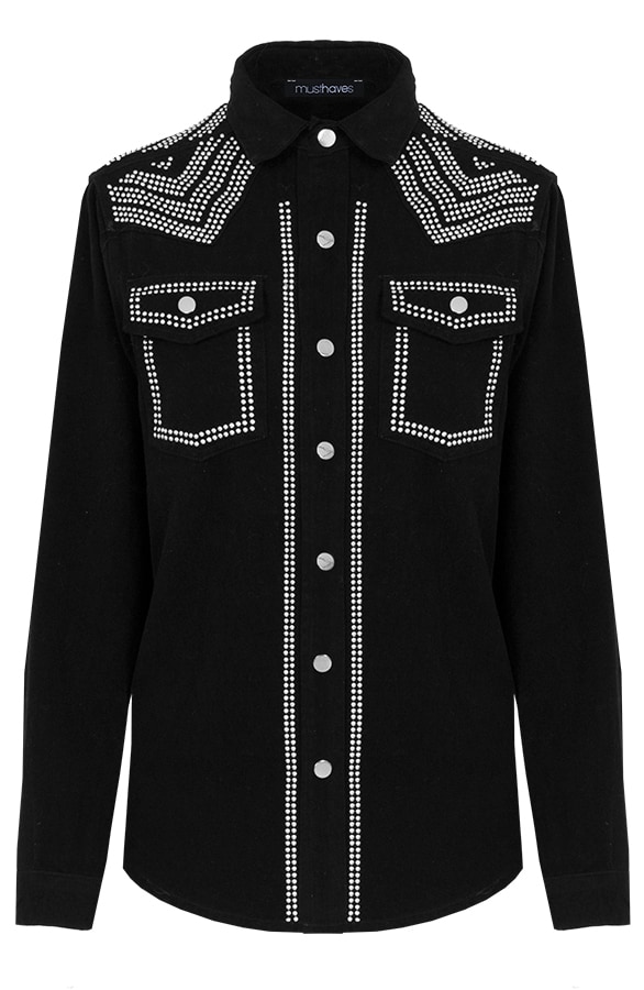 Limited Studs Blouse Black – shoparchief