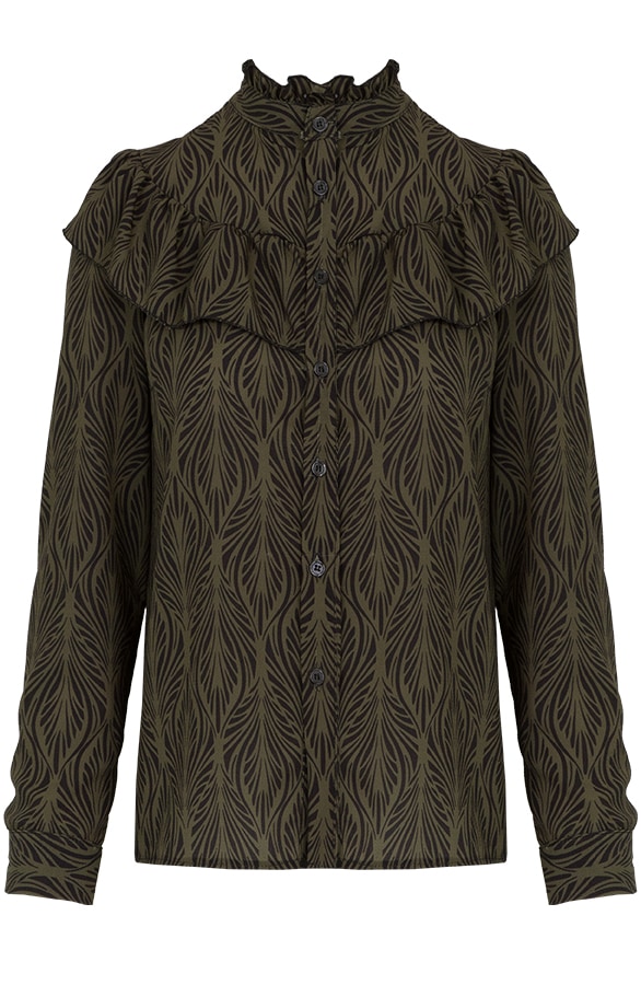 Ruffle Wild Blouse Army – shoparchief