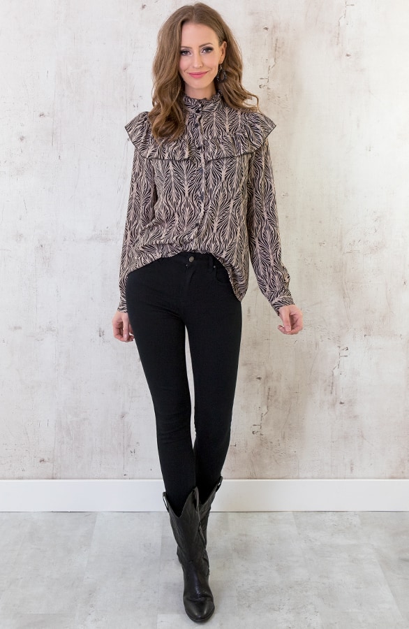 Ruffle Wild Blouse Sand – shoparchief, foto 6