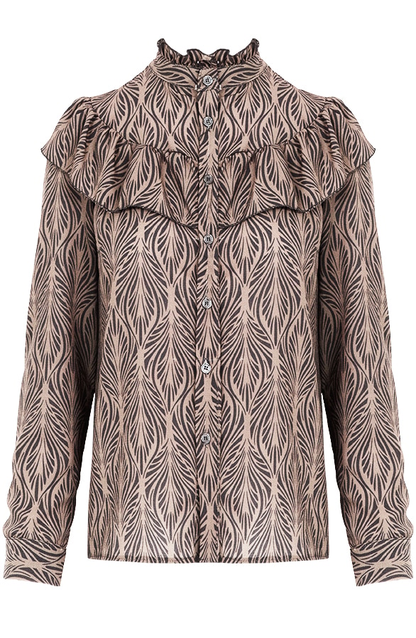 Ruffle Wild Blouse Sand – shoparchief